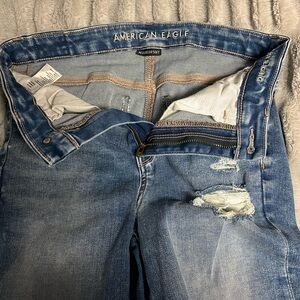 American Eagle “AE Forever Soft” light wash jeans